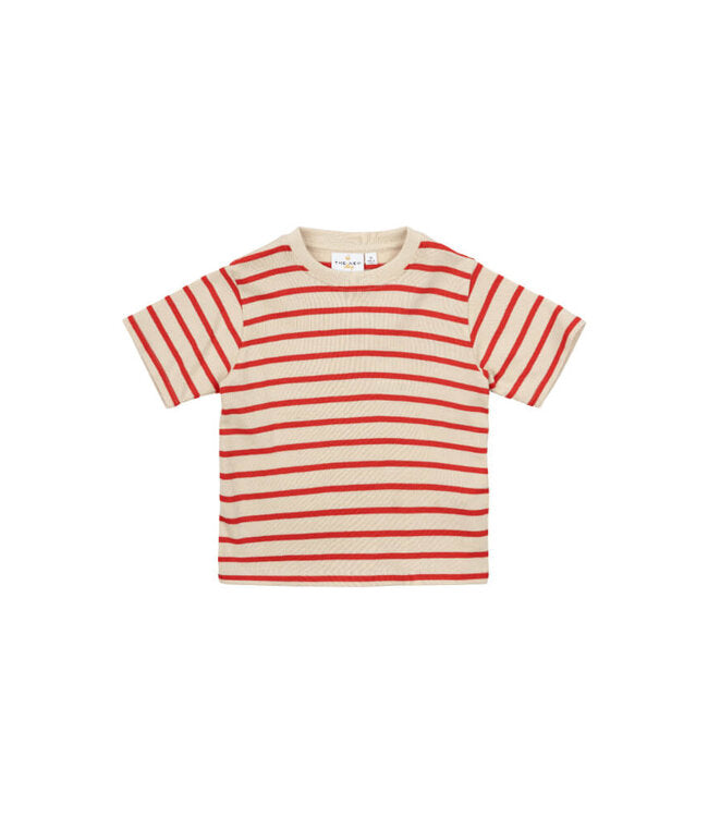 TNSTNat Uni OS S_S Tee Poppy Red Striped by The New